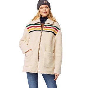 *NWT* XS Pendleton Glacier Stripe Sherpa Jacket